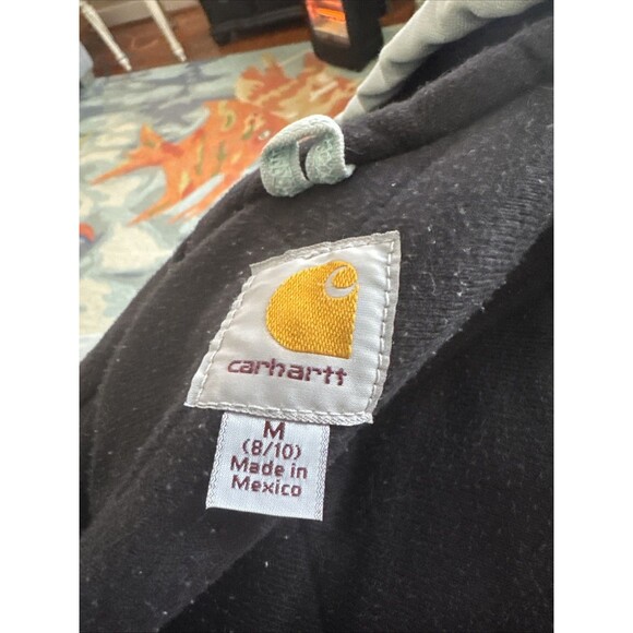 Carhartt Quilted Zip Up Workwear Jacket medium 8/10 Women’s Baby Blue Rare - Picture 2 of 11